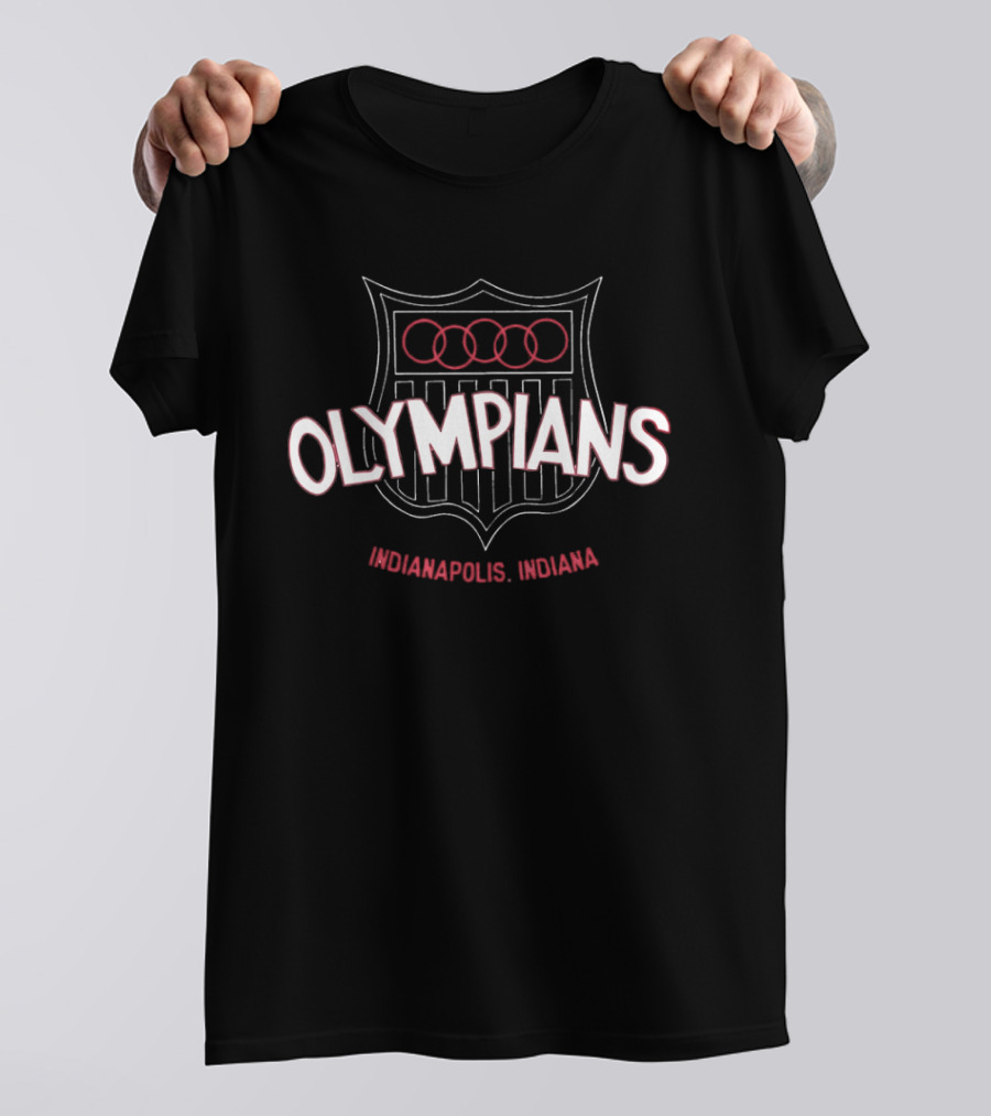 Olympians Indianapolis Indiana Shield With Rings T-Shirt