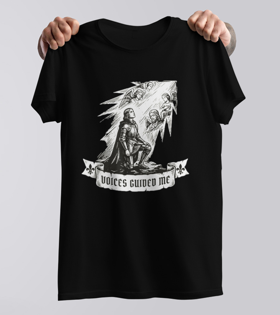 Voices Guided Me Joan Of Arc Christian Iconography T-Shirt