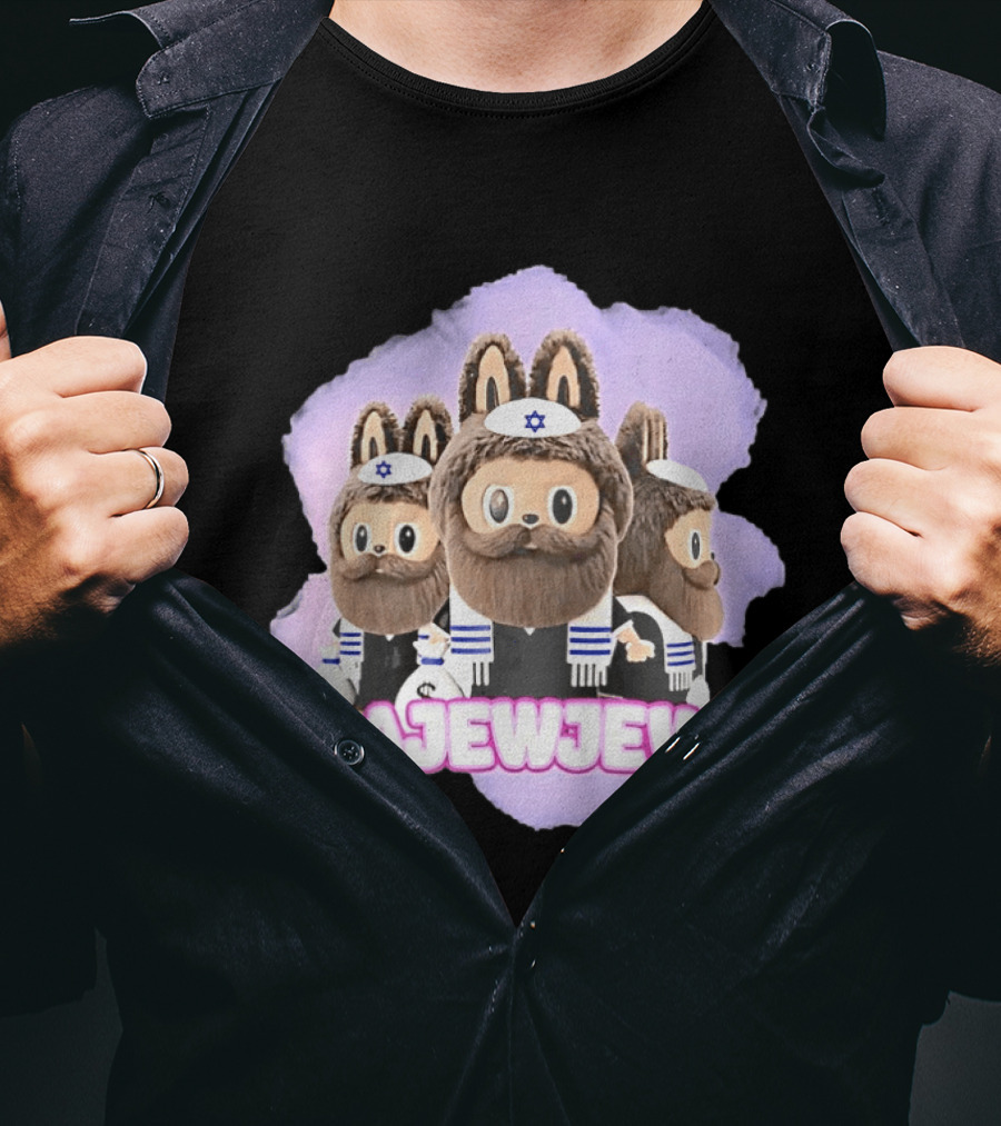 Lajewjew Labubu Jewish Rabbi Kippah Star Of David Characters T-Shirt