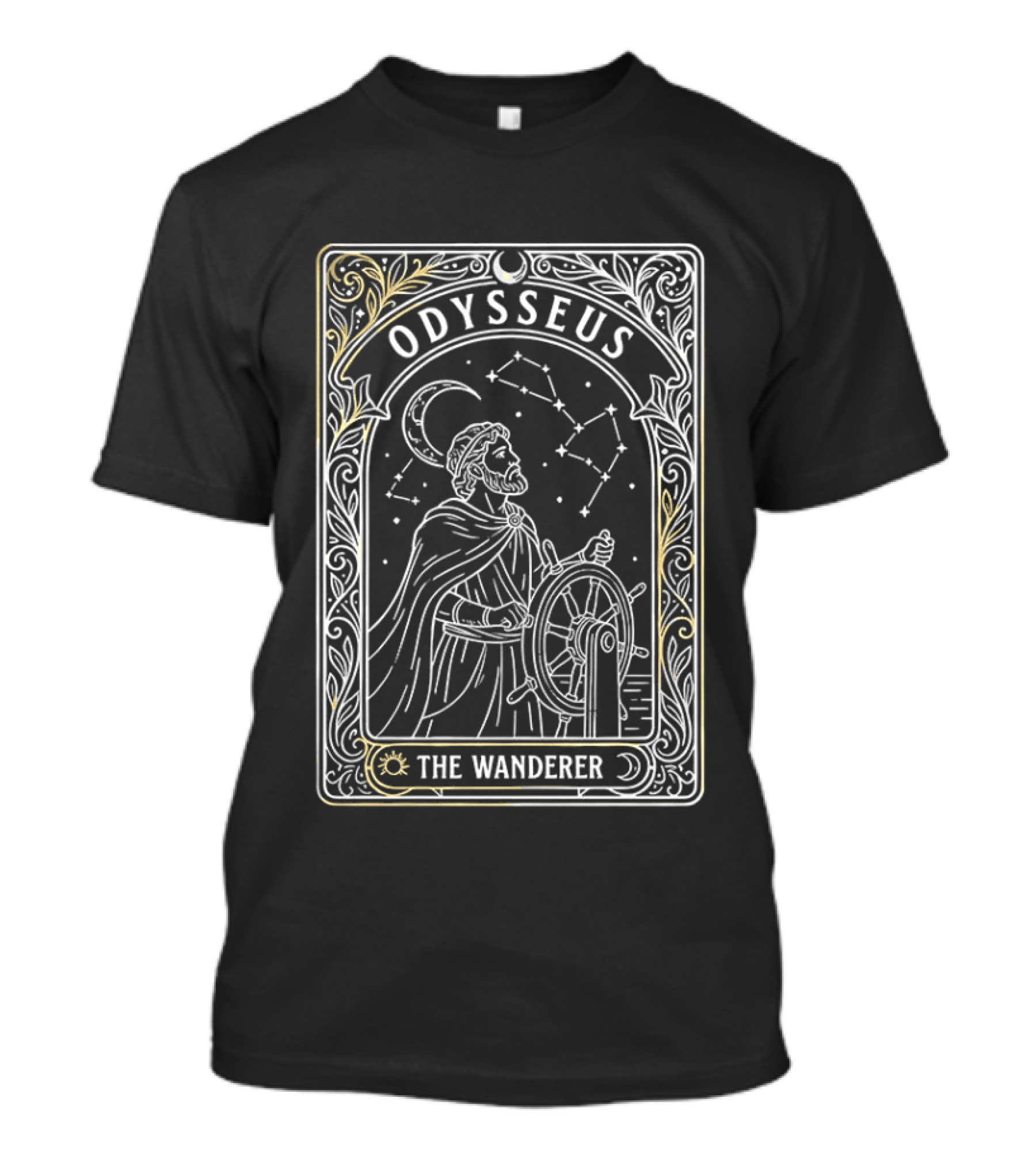Odysseus The Wanderer Tarot Card Greek Mythology Constellation T-Shirt