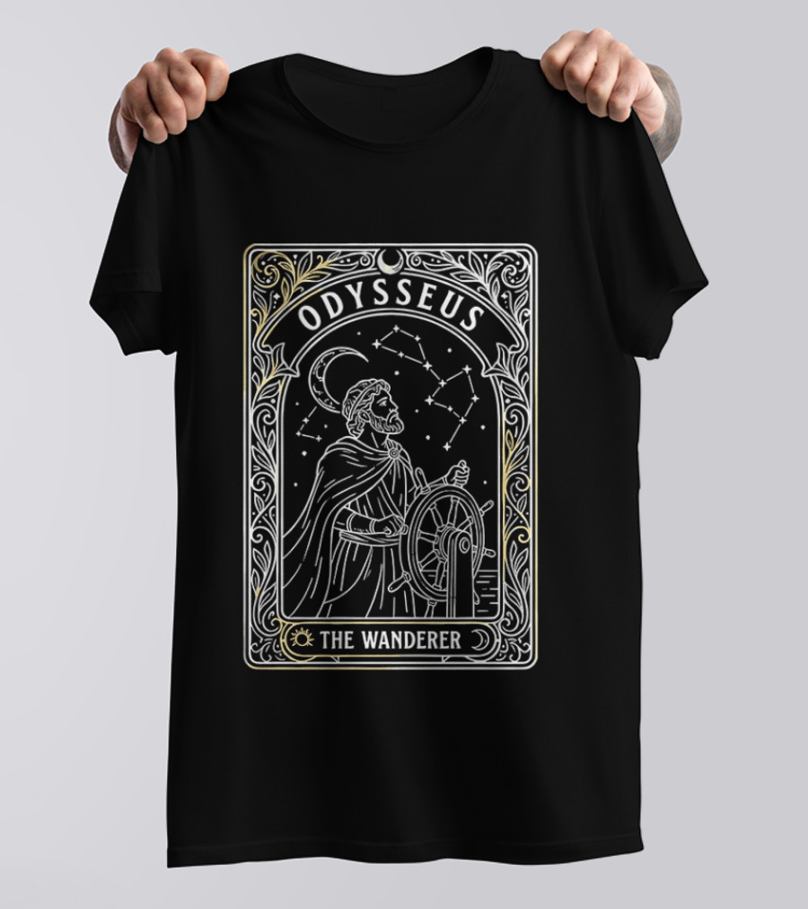 Odysseus The Wanderer Tarot Card Greek Mythology Constellation T-Shirt