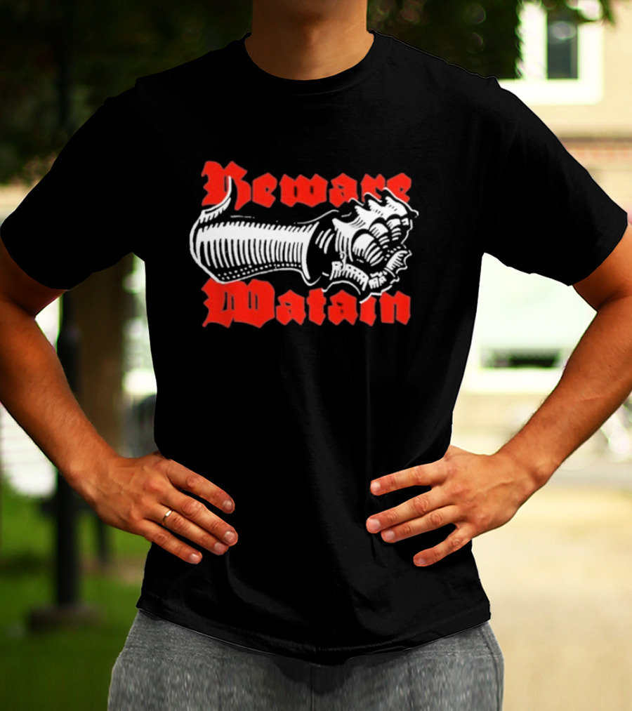 Beware Watain Gothic Spiked Fist T-Shirt