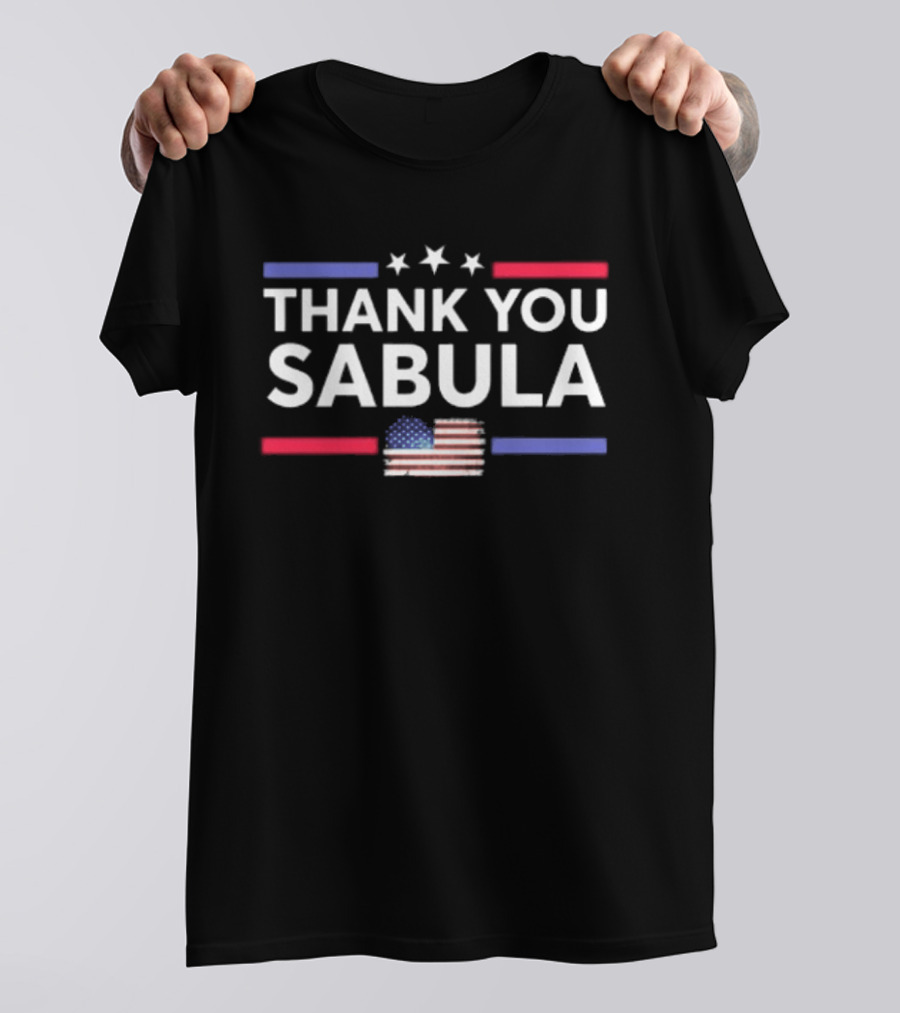 Thank You Sabula American Flag Stars T-Shirt