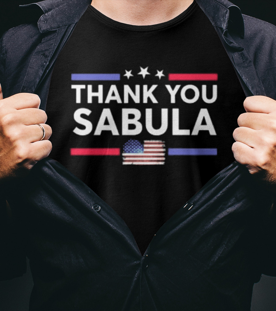 Thank You Sabula American Flag Stars T-Shirt