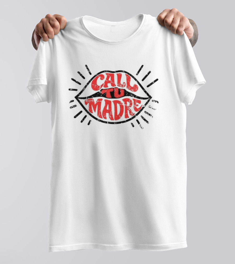 Call Tu Madre Lips Ringer T-Shirt