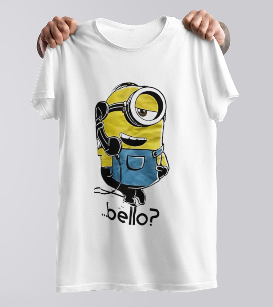 Despicable Me Minions Bello Yellow Character With Blue Overalls T-Shirt
