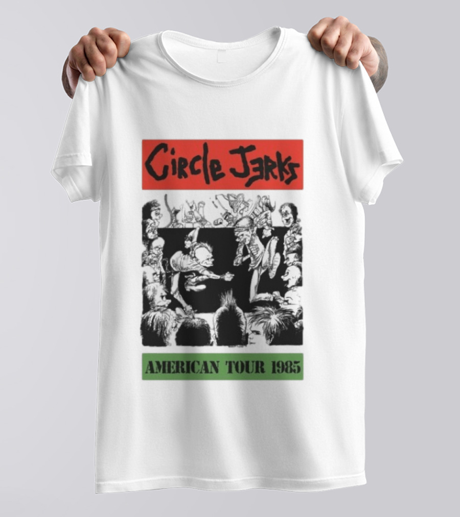 Circle Jerks American Tour 1985 Punk Concert T-Shirt