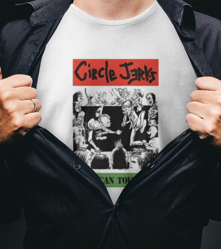 Circle Jerks American Tour 1985 Punk Concert T-Shirt