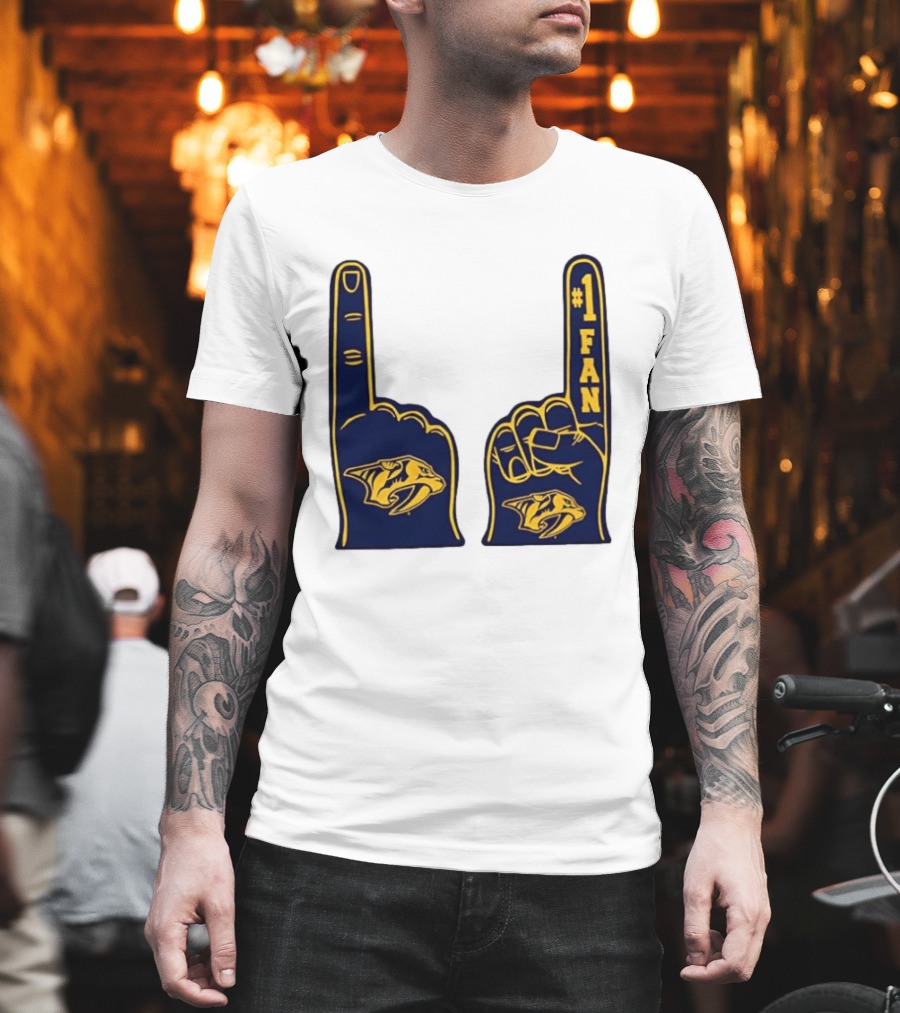 Nashville Predators #1 Fan Foam Finger T-Shirt