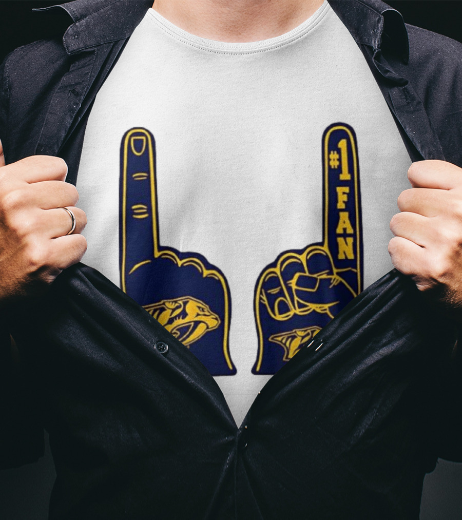 Nashville Predators #1 Fan Foam Finger T-Shirt
