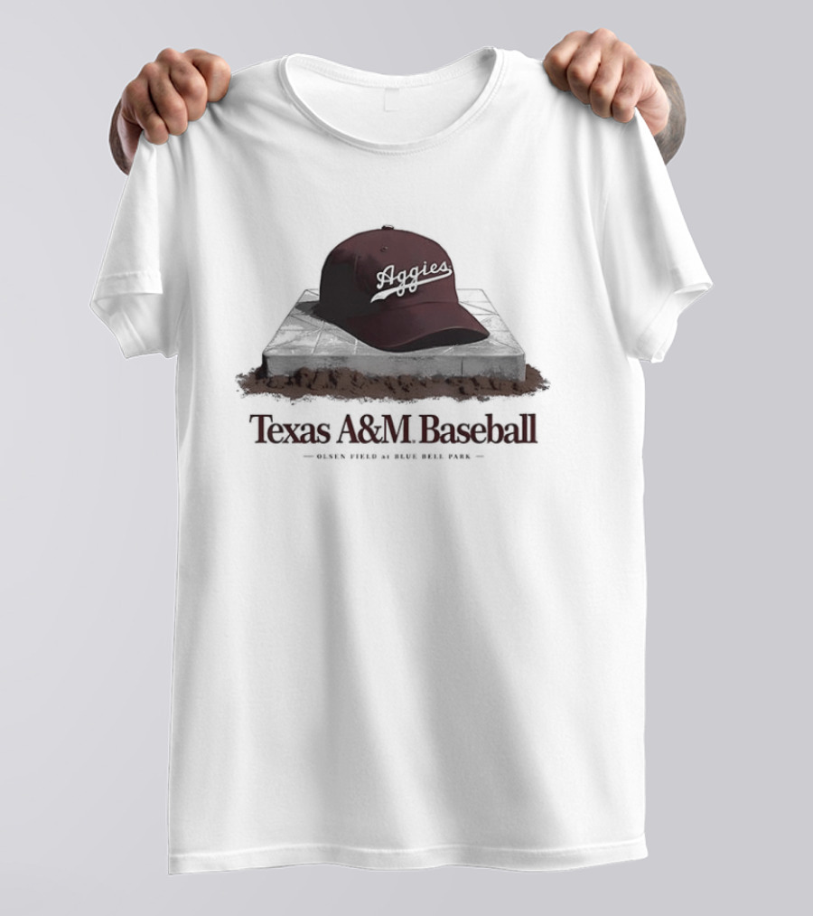 Texas A&M Baseball Aggies Olsen Field Blue Bell Park Cap T-Shirt