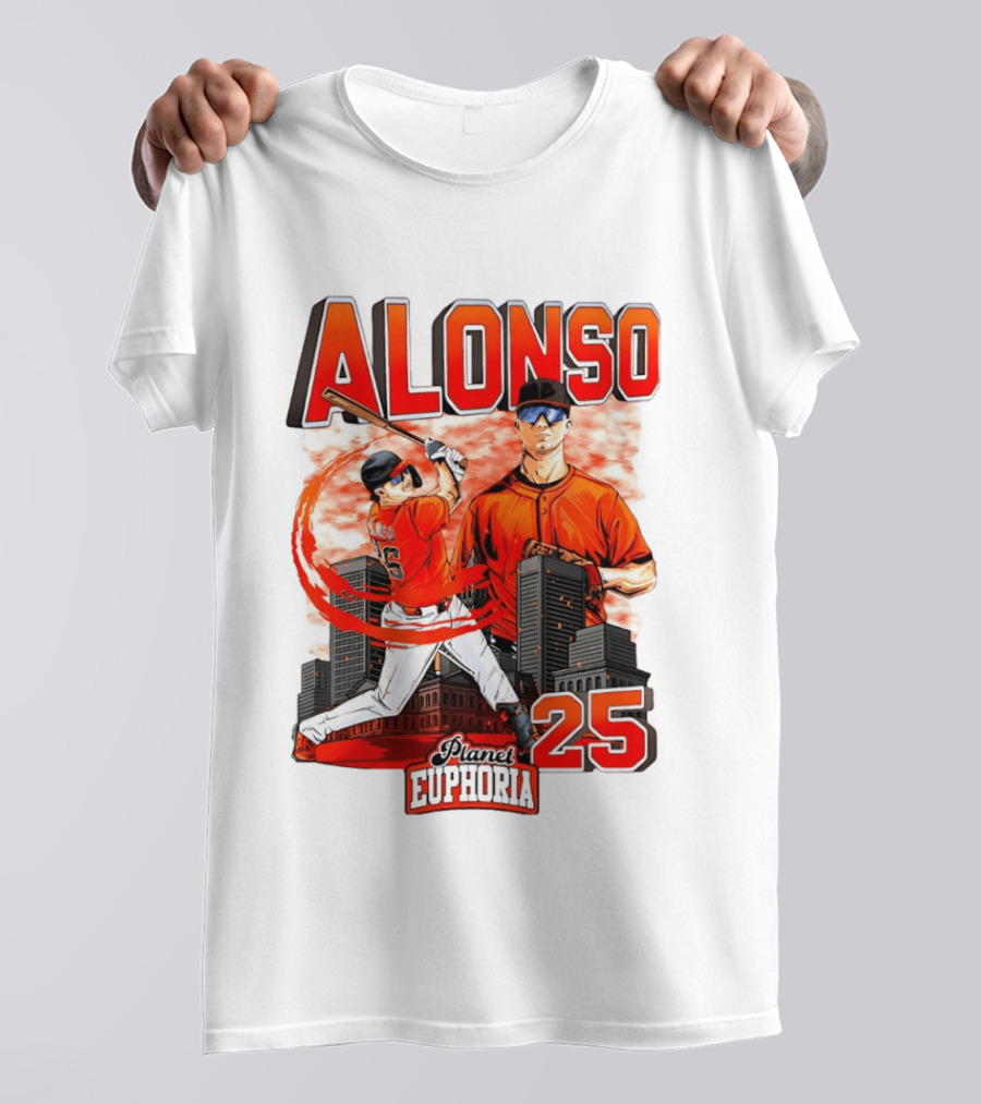 ALONSO New York Mets Planet Euphoria 25 T-Shirt