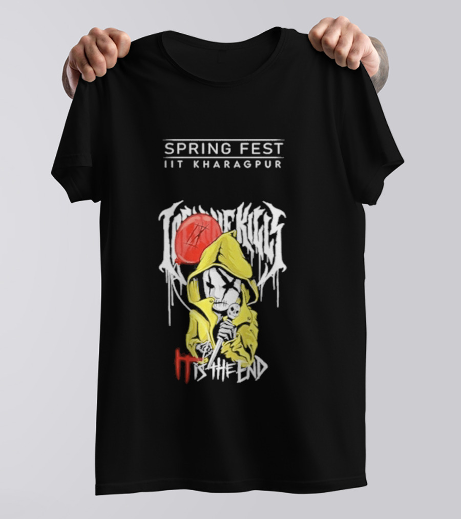 Spring Fest IIT Kharagpur Ice Nine Kills Clown Yellow Raincoat T-Shirt