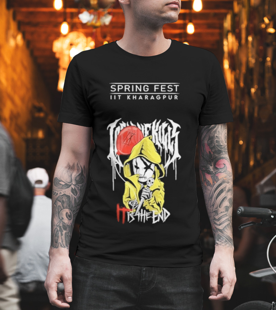 Spring Fest IIT Kharagpur Ice Nine Kills Clown Yellow Raincoat T-Shirt