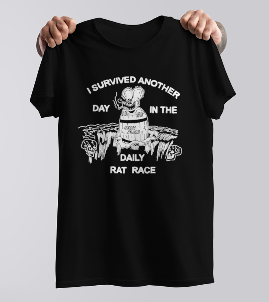I Survived Another Day In The Daily Rat Race Smoking Rat Rugged Terrain T-Shirt