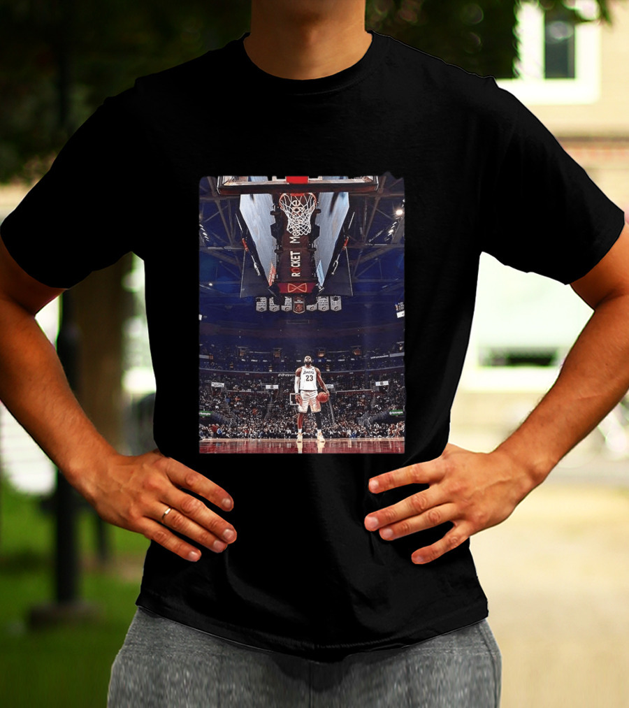 Lebron James Los Angeles Lakers NBA So Goated Basketball Court Scene T-Shirt