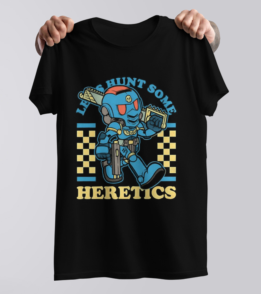Let's Hunt Some Heretics Marine Blue Armor T-Shirt