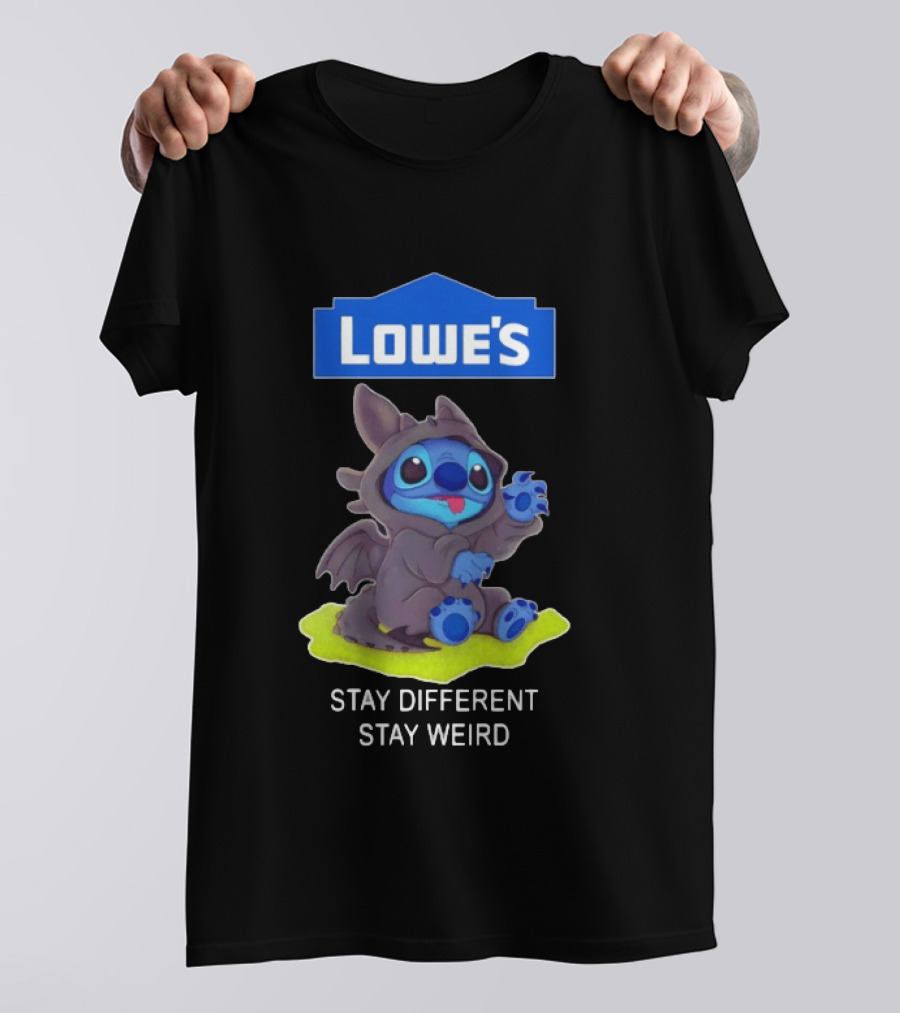 Lowe's Toothless Stitch Stay Different Stay Weird T-Shirt