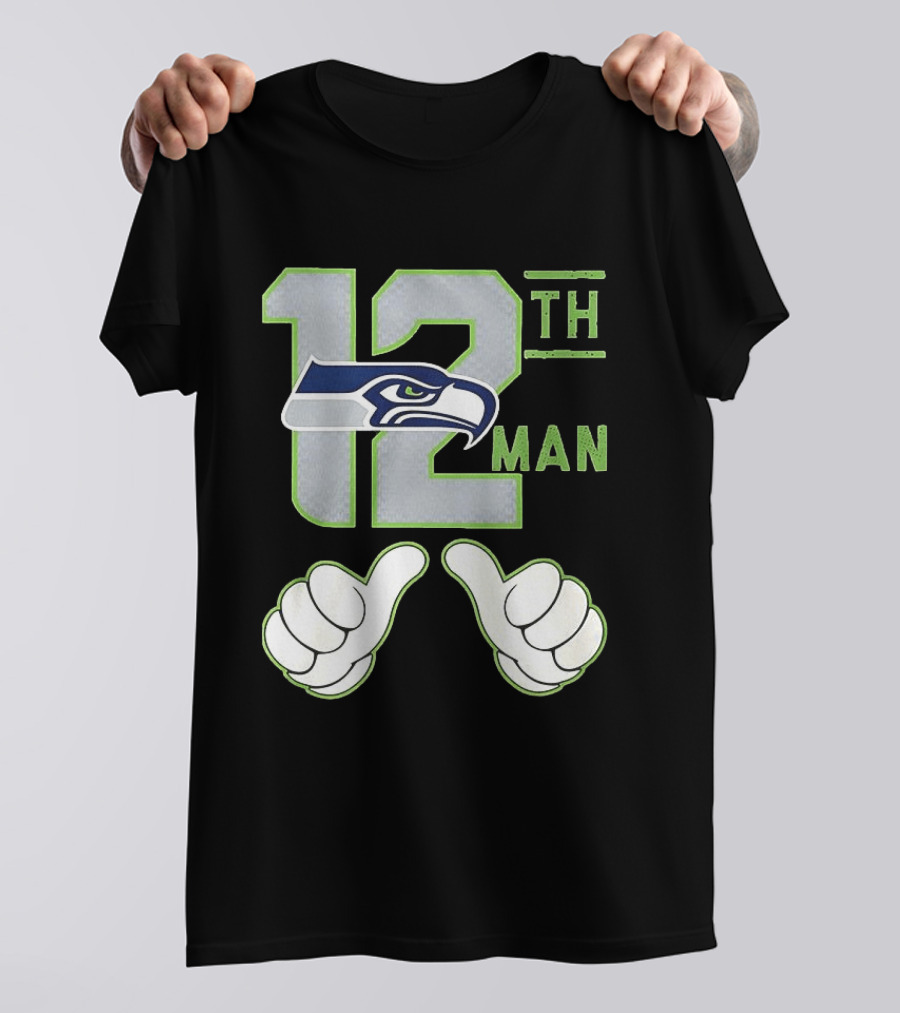 Seattle Seahawks 12th Man Fan Favorite NFL Team Spirit T-Shirt
