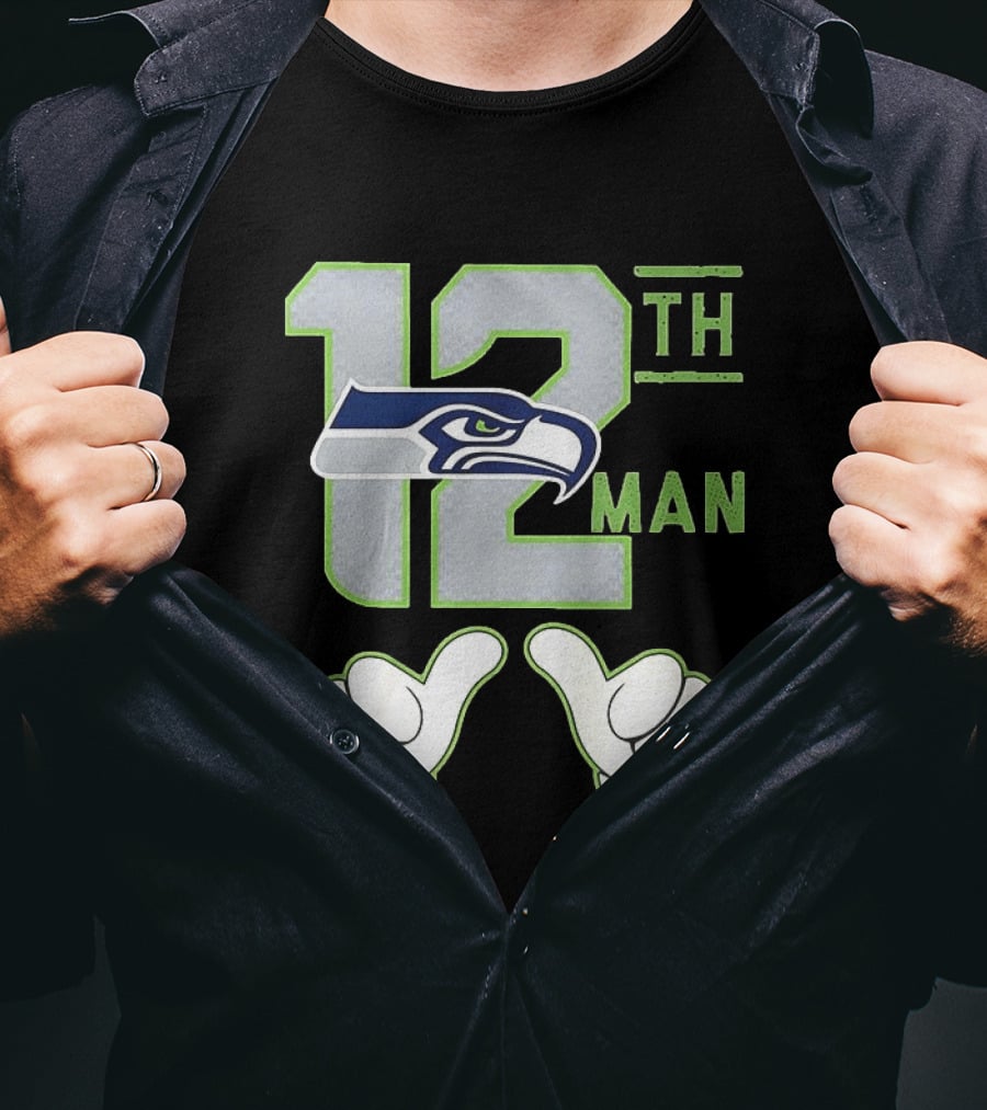 Seattle Seahawks 12th Man Fan Favorite NFL Team Spirit T-Shirt