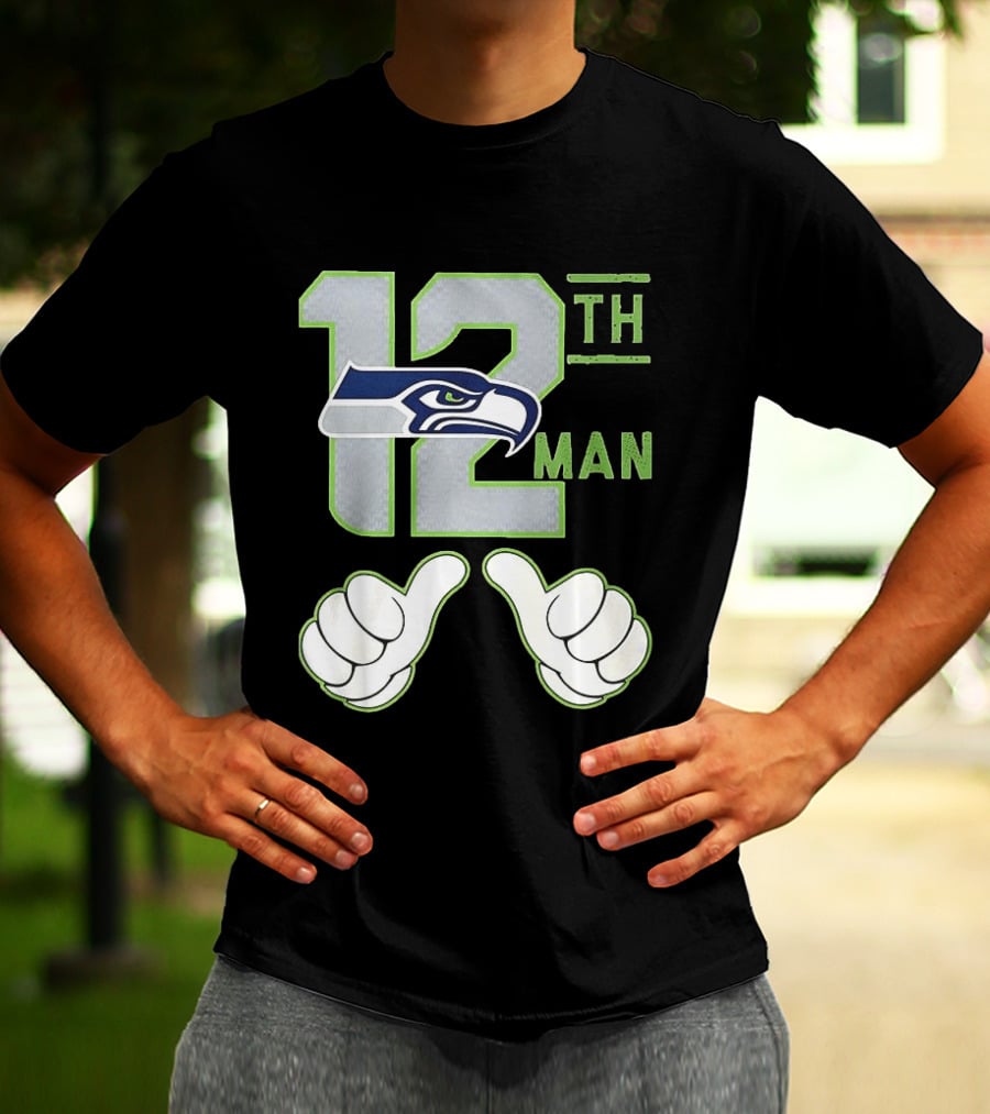 Seattle Seahawks 12th Man Fan Favorite NFL Team Spirit T-Shirt