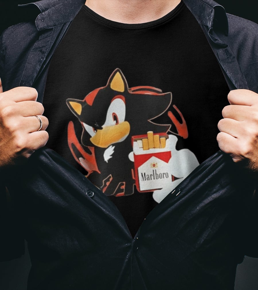 Shadow The Hedgehog Marlboro Red Pack T-Shirt