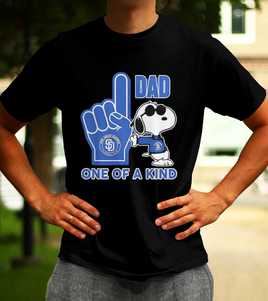 San Diego Padres Snoopy Number One Dad One Of A Kind T-Shirt