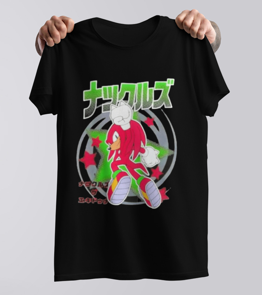 Knuckles The Hedgehog Japanese Star T-Shirt