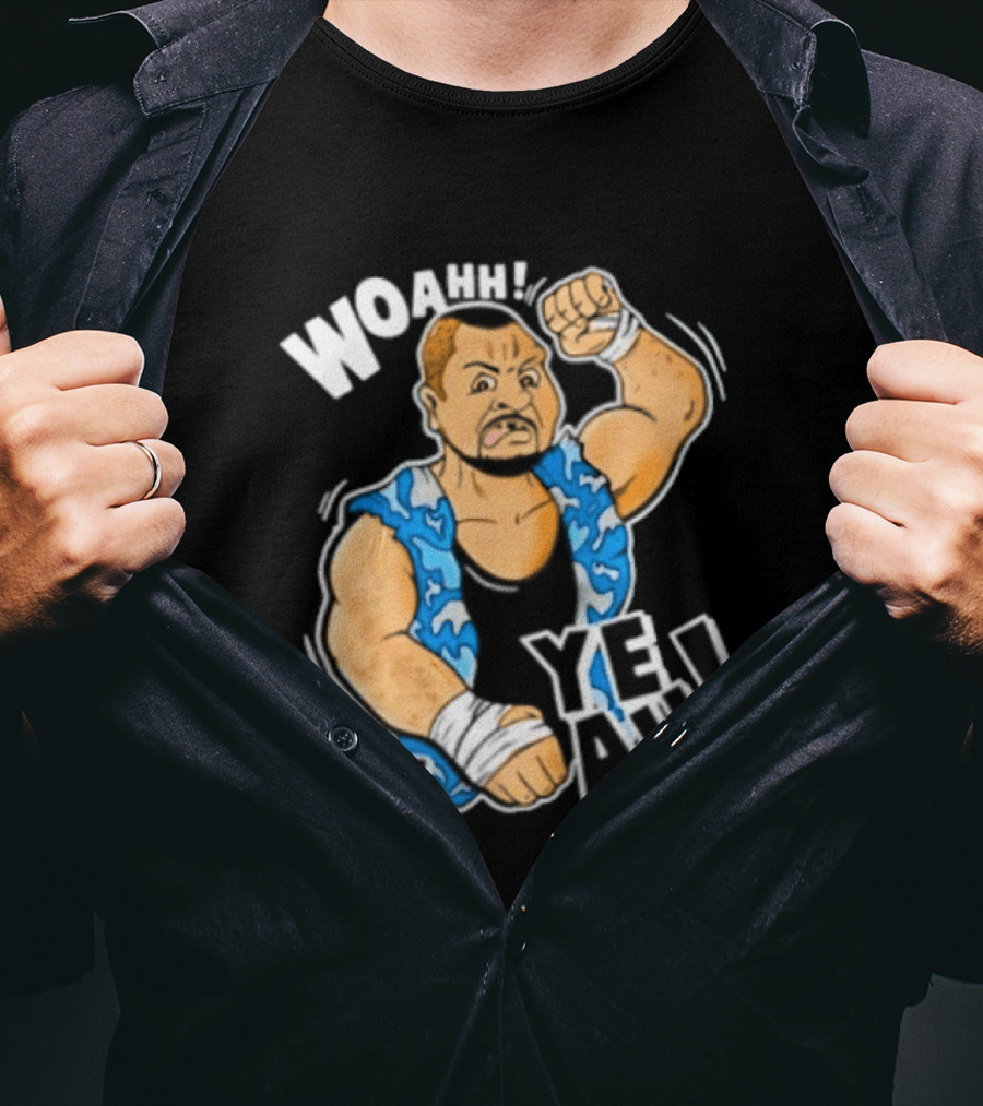 Original WWE The Bushwhackers Woahh Oh Yeah Caricature T-Shirt