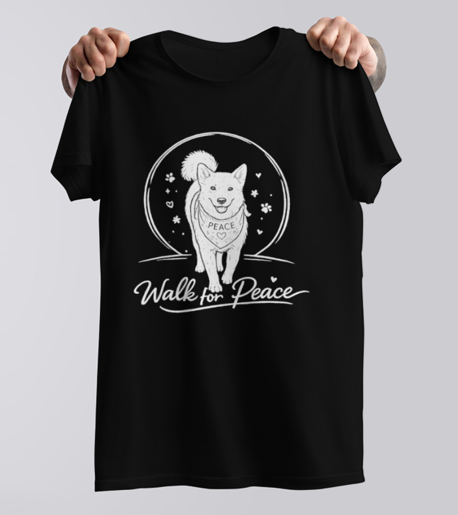 Walk For Peace Aloka Dog With Hope And Love T-Shirt