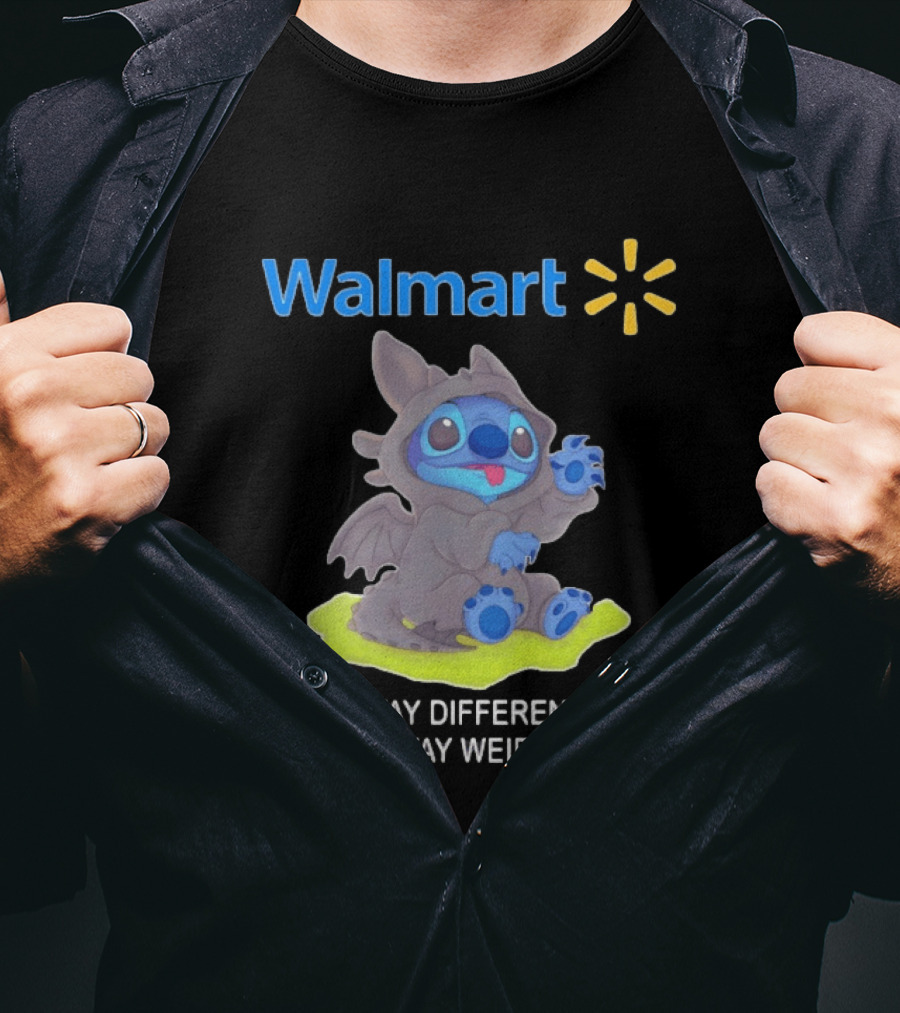 Walmart Canada Toothless Stitch Stay Different Stay Weird T-Shirt