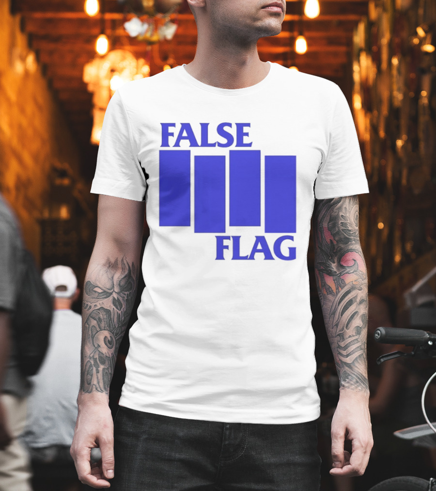 False Flag Bars Blue T-Shirt