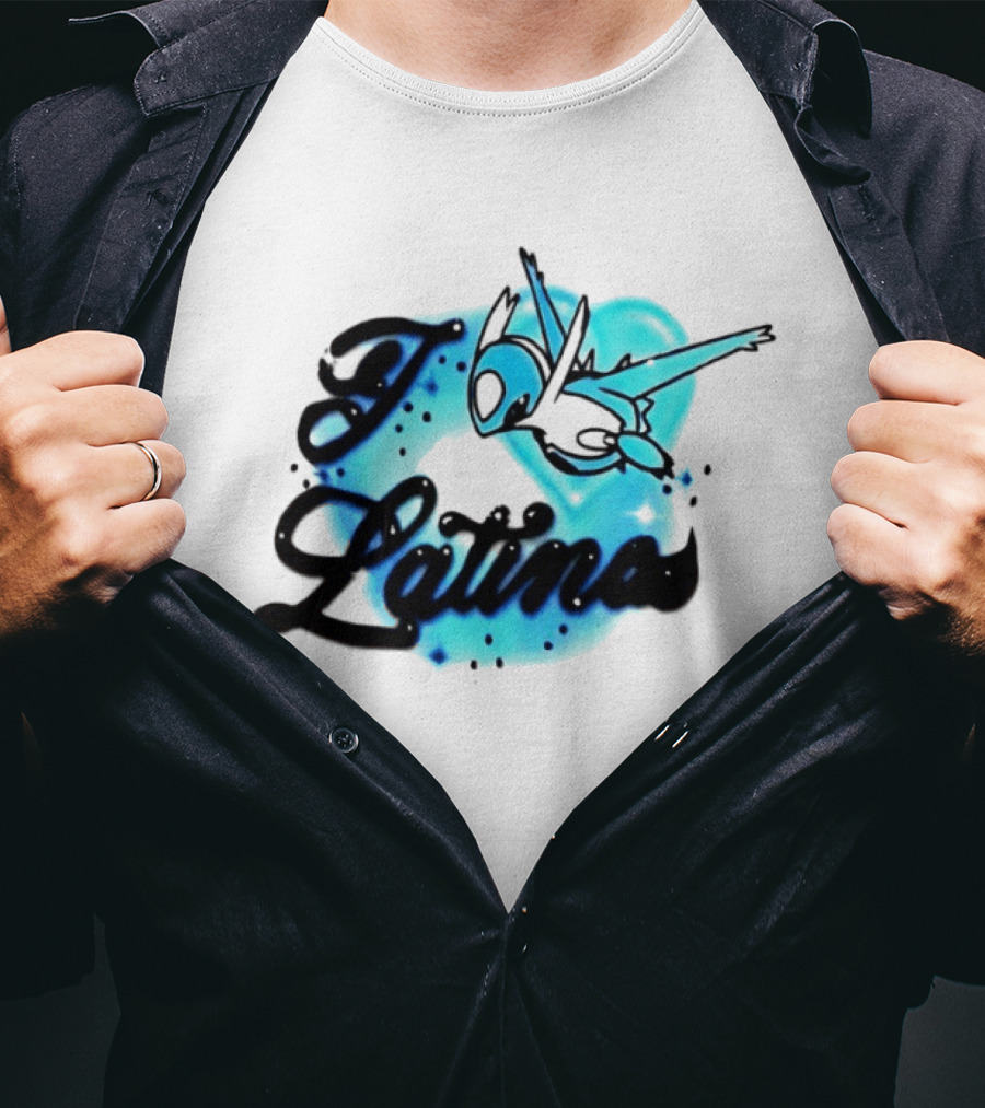 I Latinas Lugia Pokémon Style Art Blue T-Shirt