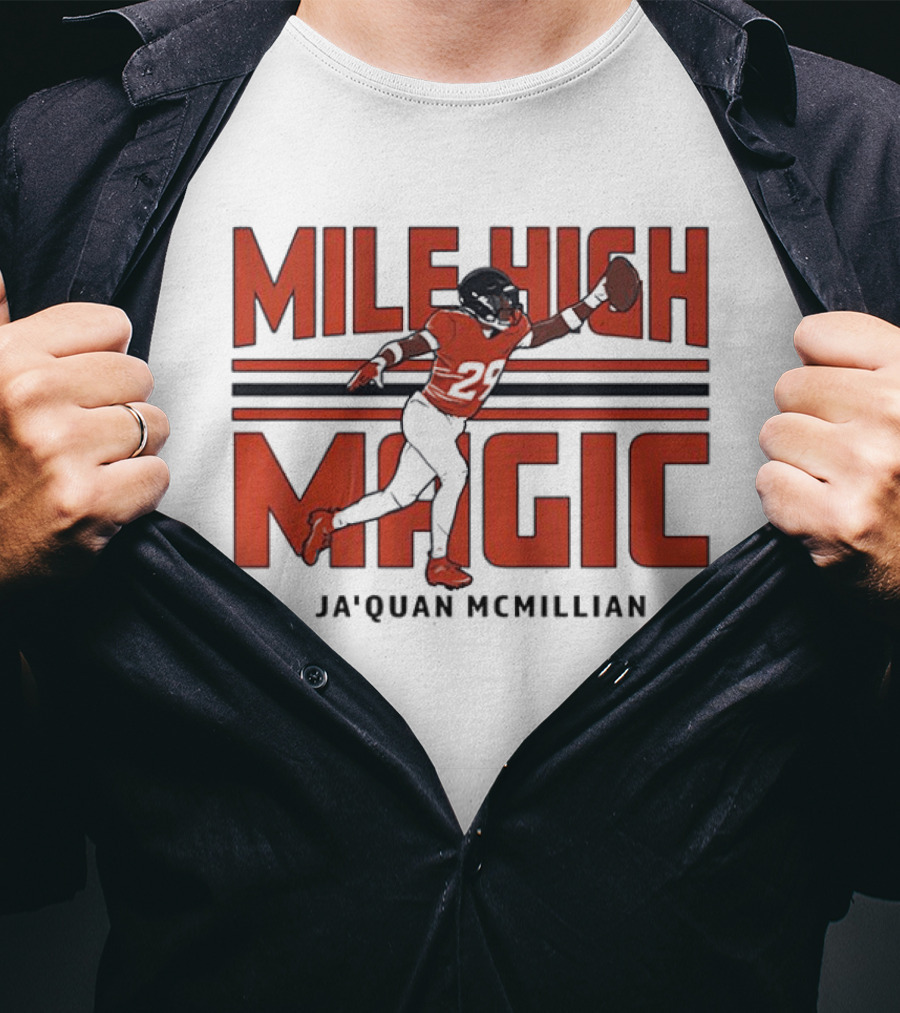 Mile High Magic Ja'Quan McMillian Denver Broncos Football T-Shirt