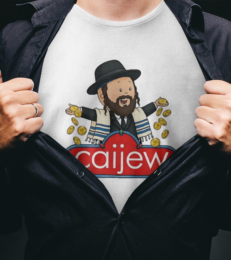Jewish Caijew Meme Funny Rabbi Throwing Coins T-Shirt