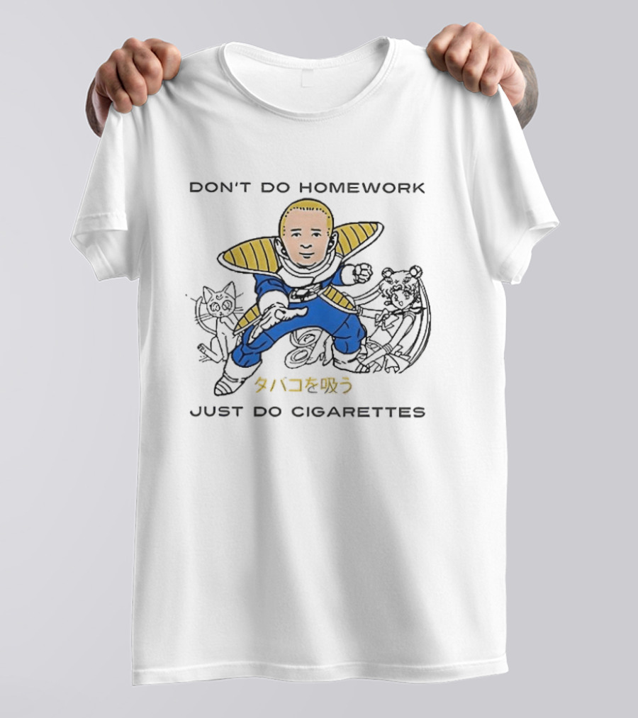 King Of The Hill Bobby Don't Do Homework Just Do Cigarettes Dragon Ball T-Shirt