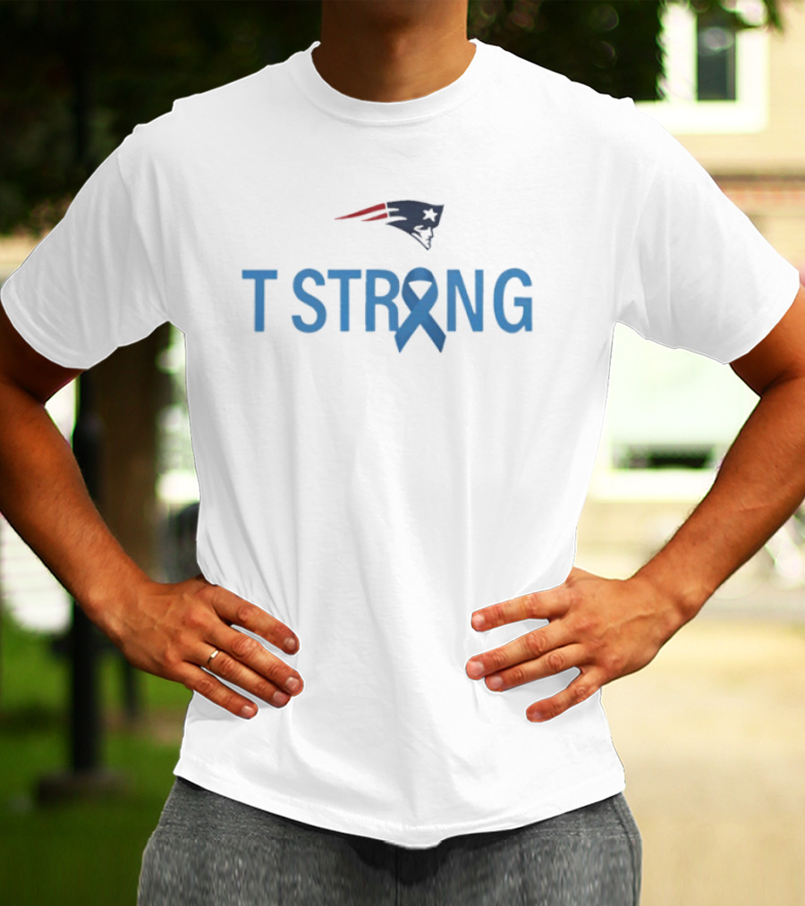 T Strong Patriots New England Blue Ribbon T-Shirt