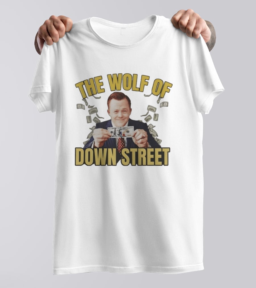 The Wolf Of Down Street Money Holding Businessman T-Shirt