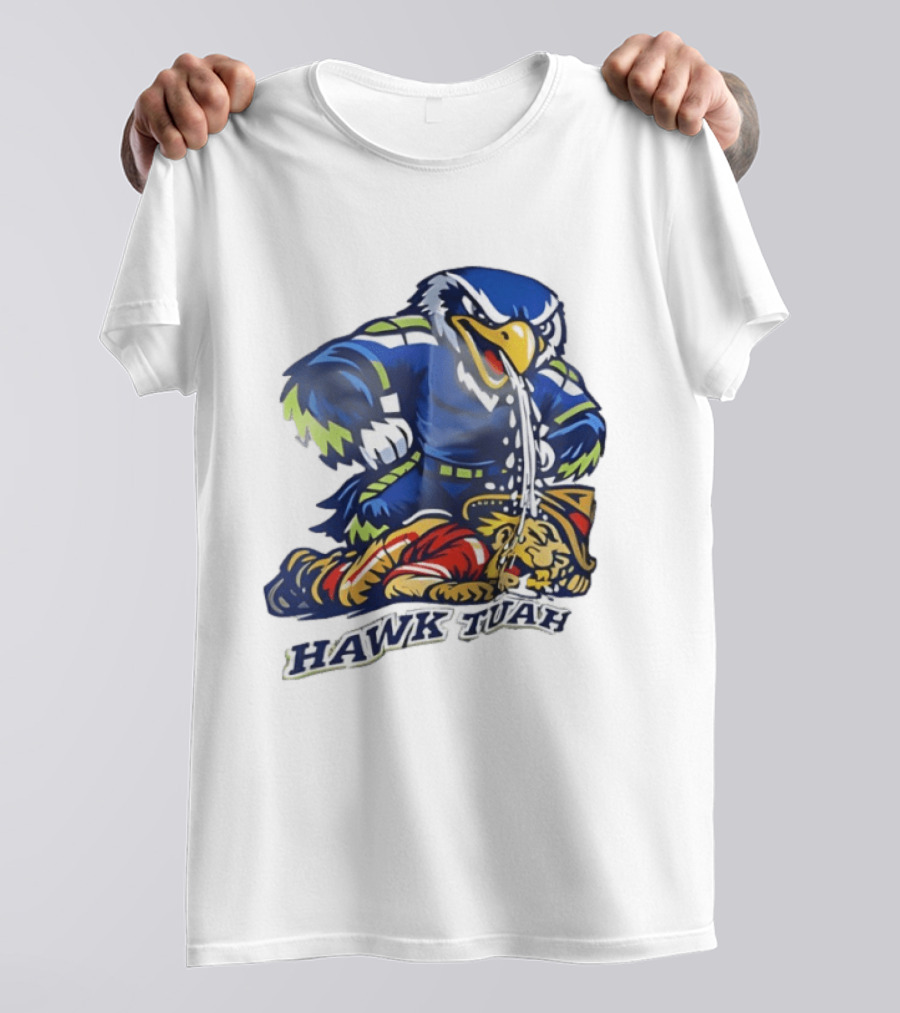 Seattle Seahawks Vs San Francisco 49ers Hawk Tuah Rivalry Showdown T-Shirt