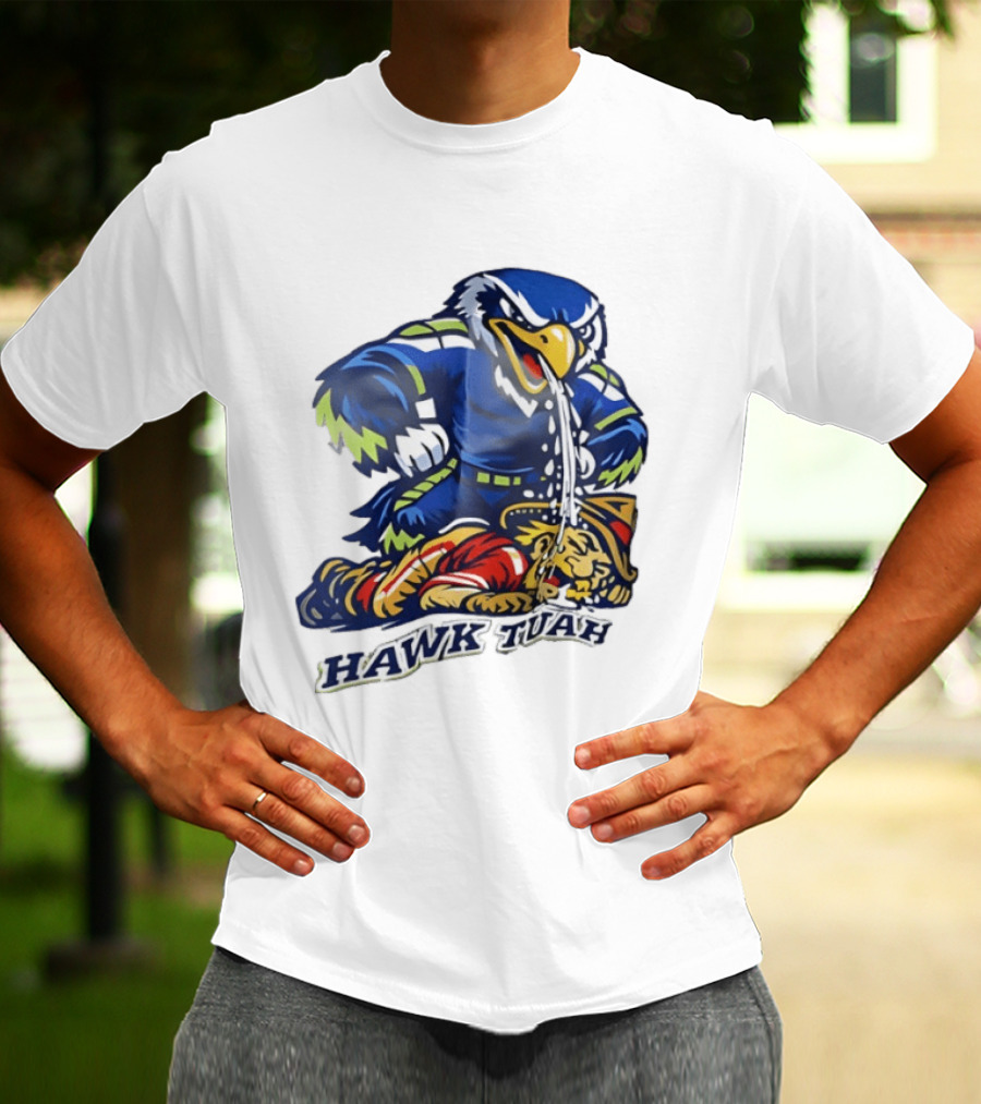 Seattle Seahawks Vs San Francisco 49ers Hawk Tuah Rivalry Showdown T-Shirt