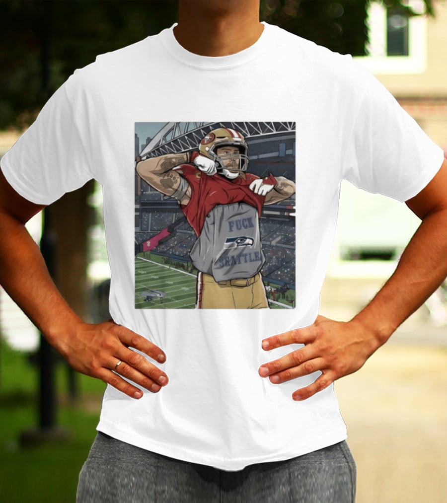 SF 49ers George Kittle Rivalry Message Seattle Game Day T-Shirt