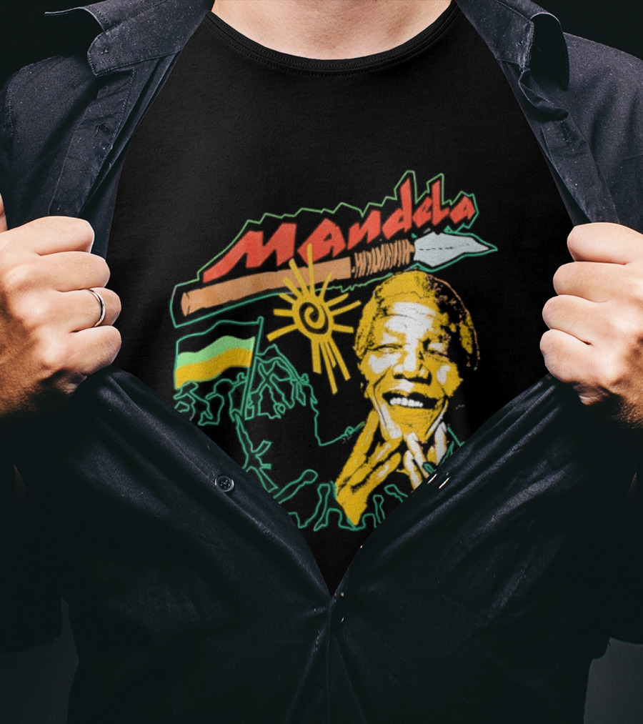 Nelson Mandela Barriers Sun Sketches T-Shirt