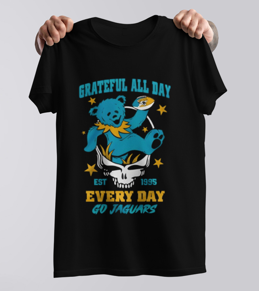 Grateful All Day Every Day Go Jaguars Est 1995 T-Shirt
