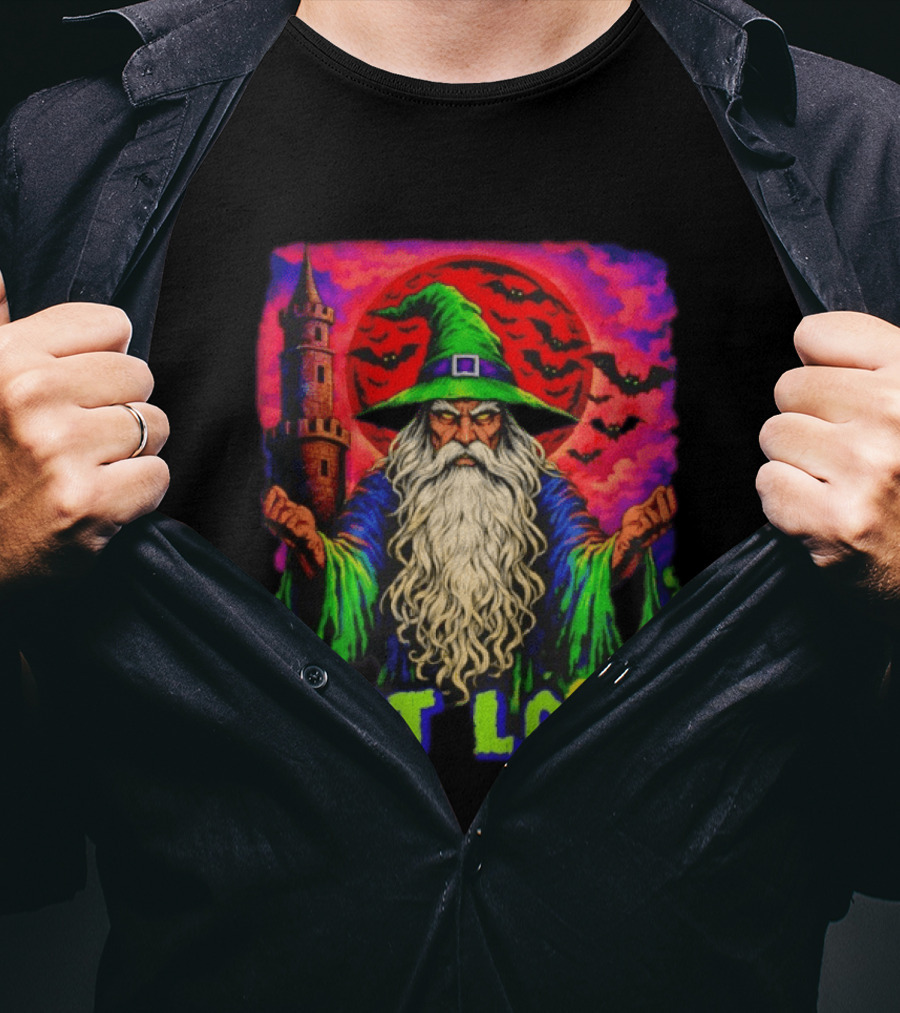 Clit Lord Wizard With Castle And Bats T-Shirt