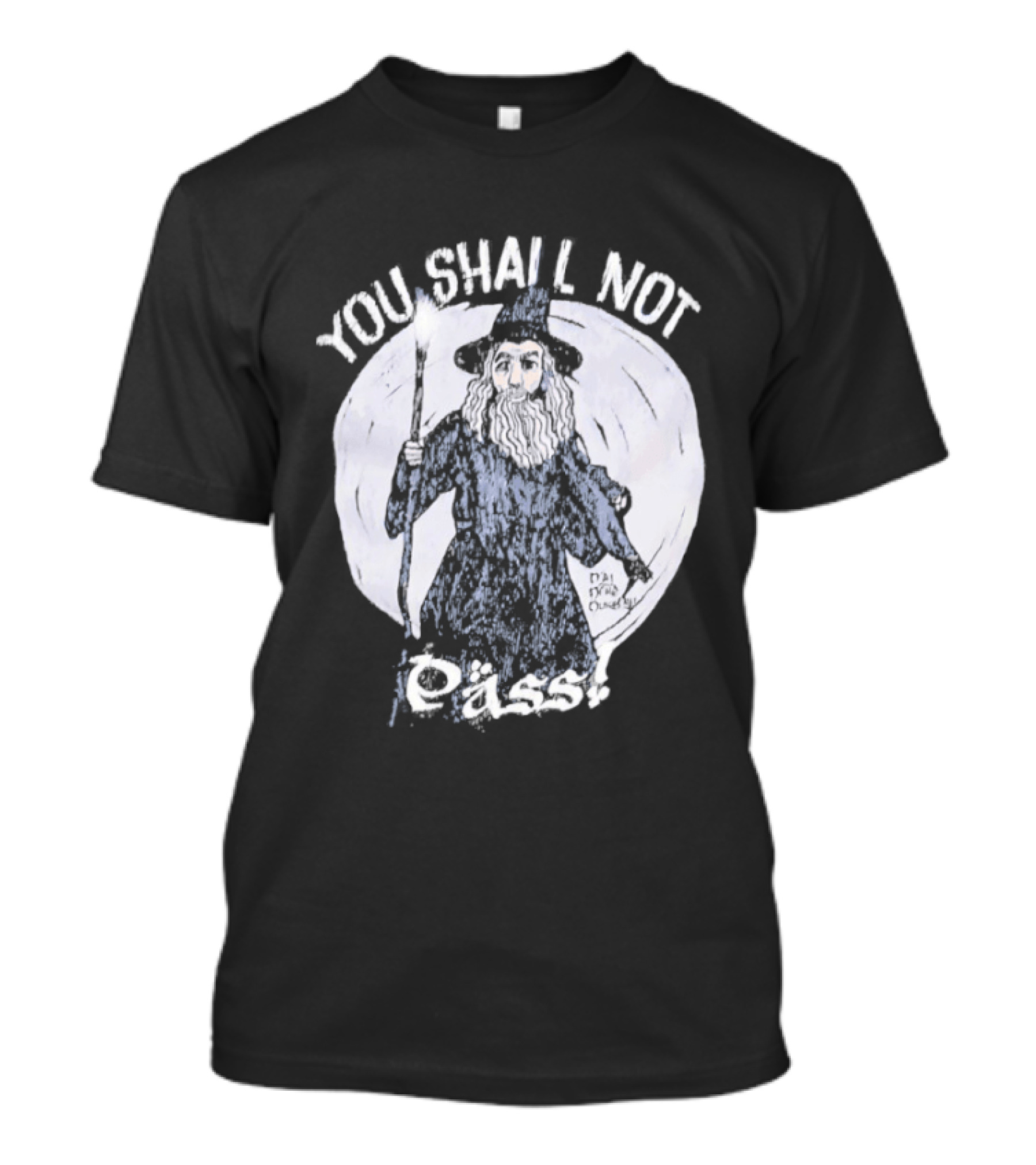 You Shall Not Pass Wizard Gandalf Blocking Pose T-Shirt