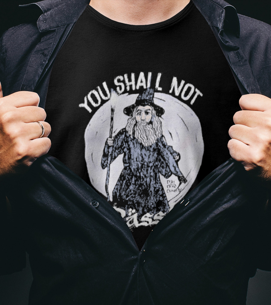 You Shall Not Pass Wizard Gandalf Blocking Pose T-Shirt