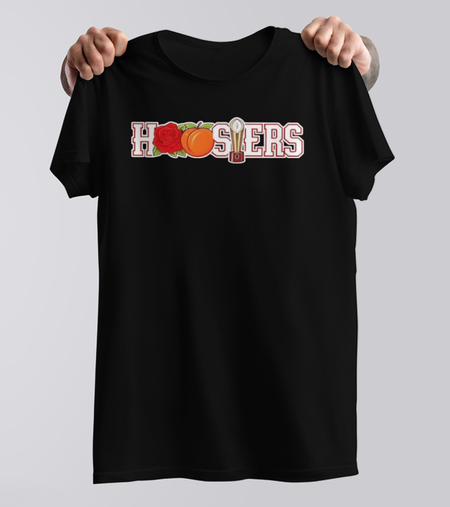 Hoosiers Rose Peach College Football Trophy Celebration T-Shirt