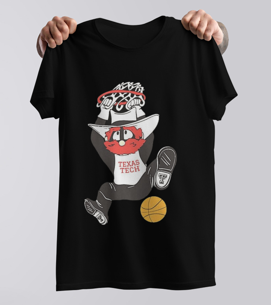 Texas Tech Raider Red Basketball Jammin Both Ways T-Shirt