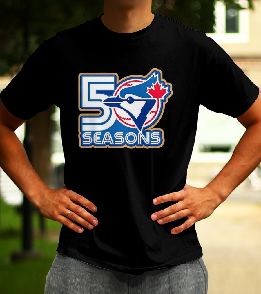 Toronto Blue Jays 50 Seasons Baseball Anniversary Celebration T-Shirt