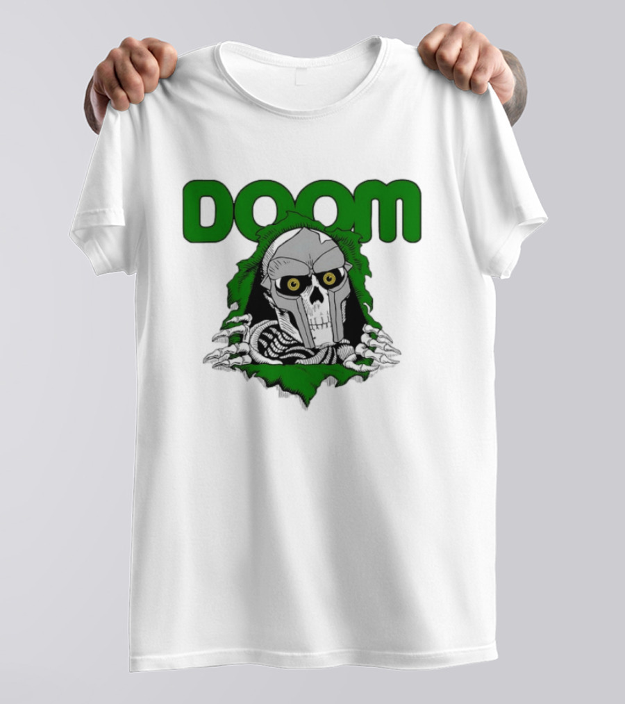 DOOM Skeleton Mask And Bones T-Shirt